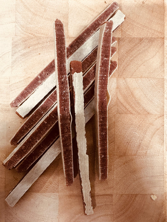 Sandwich duck strips with fish (100g)